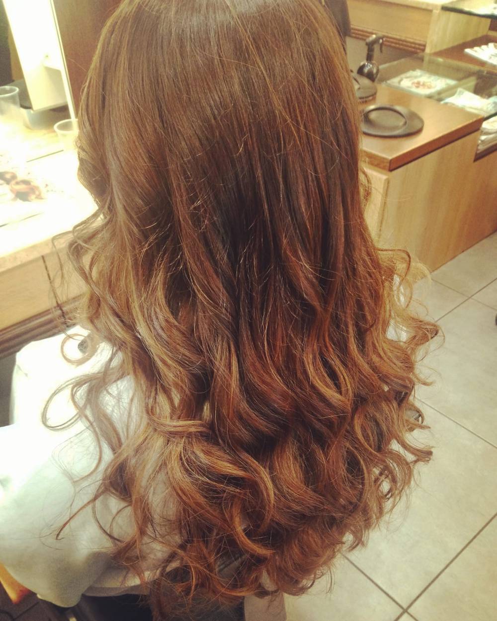 balayage cuivré